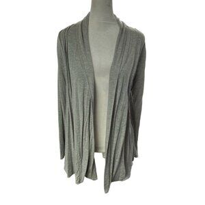 KISCHE Women Open Front Long Sleeve Loose Draped Cardigan‎ Sz S Gray Cozy 74-15